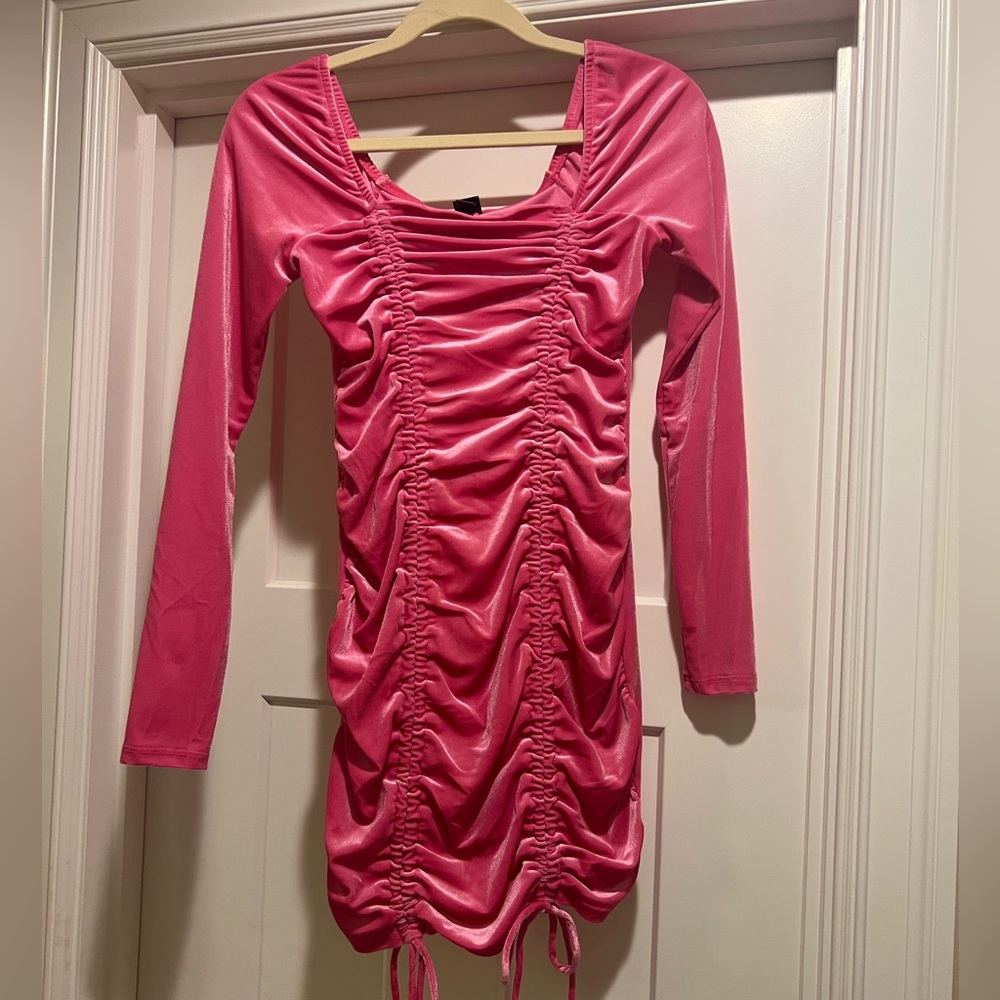 Pink Velvet Dress